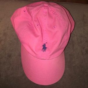 Pink polo hat